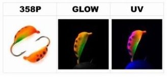 Mormishka «RIGAs BANANA» Nr. 20 UV (UV, phosphor) with an eyelet (4 mm, 1 g, colour: 358P)