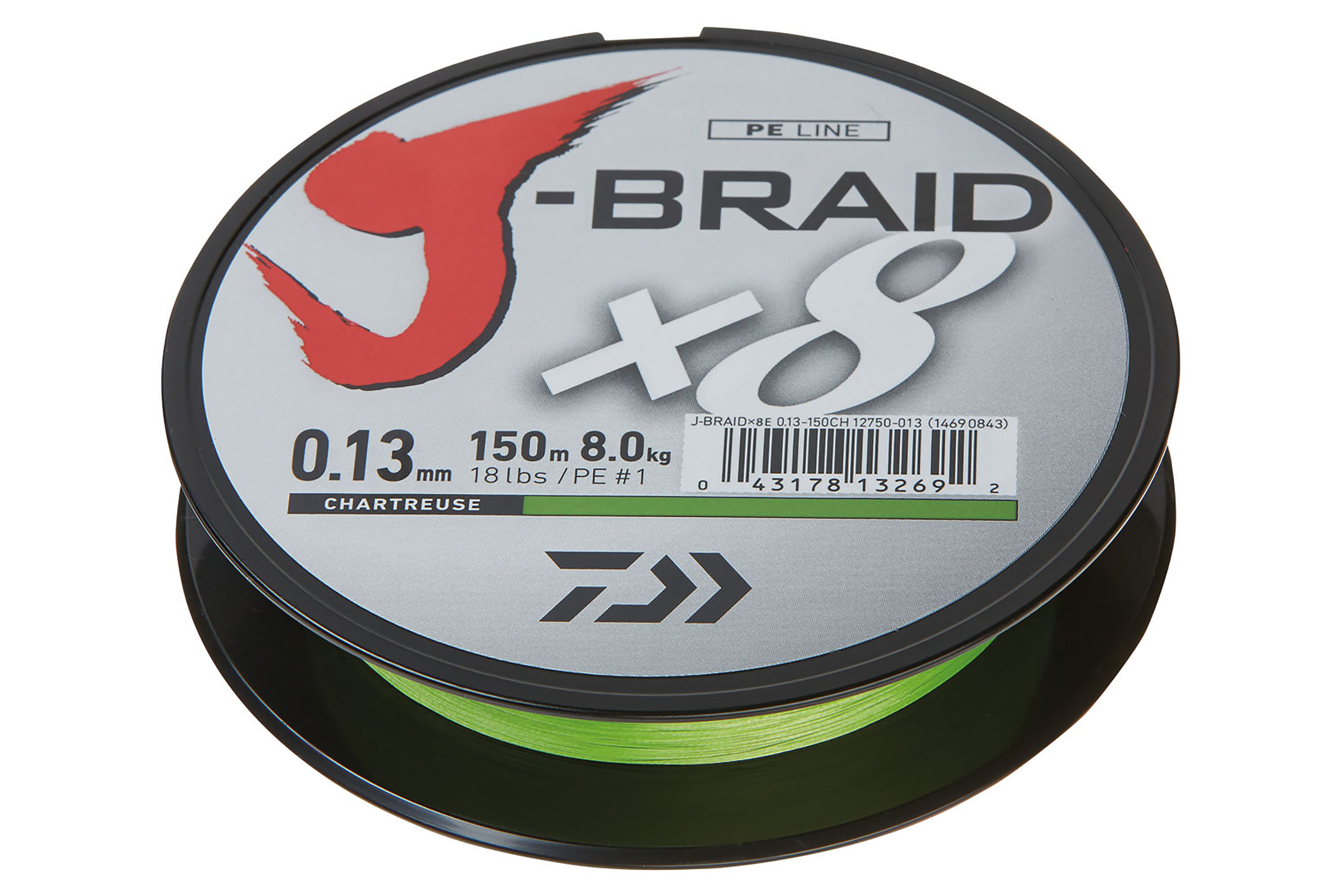 Daiwa J-Braid X8 Chartreuse 150m 0.22mm/17.0kg Daiwa J-Braid X8 Chartreuse 150m 0.22mm/17.0kg