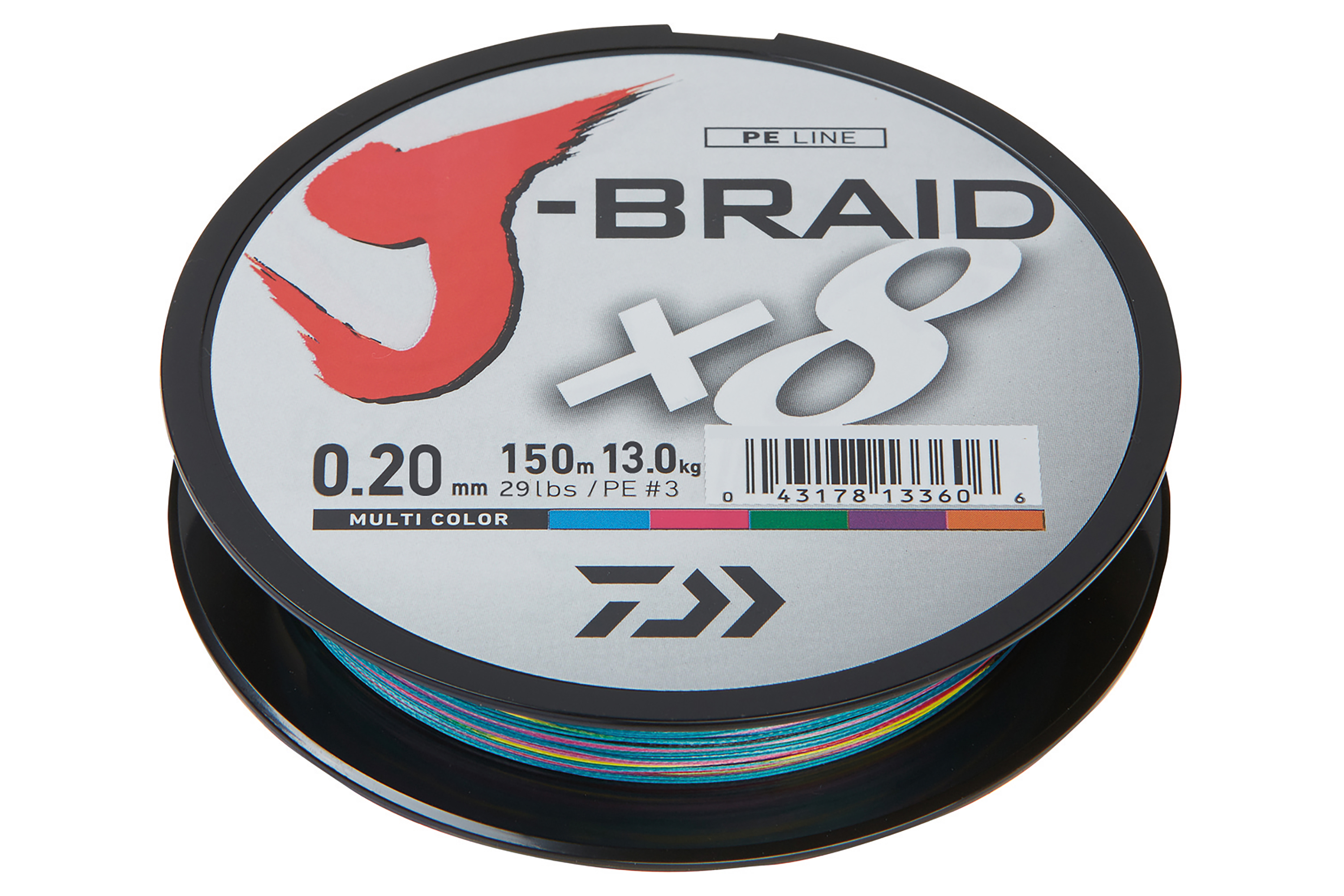 Daiwa J-Braid X8 Multi Color 150m 0.10mm/6.0kg Daiwa J-Braid X8 Multi Color 150m 0.10mm/6.0kg