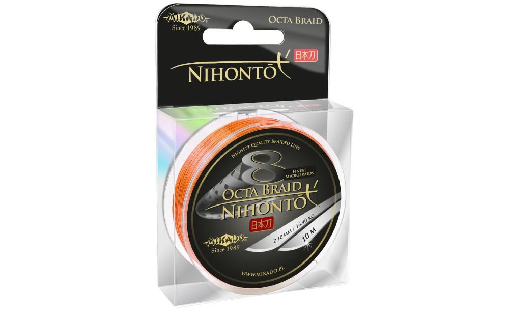 Mikado Nihonto Octa Braid Orange 10m 0.12mm/8.90kg