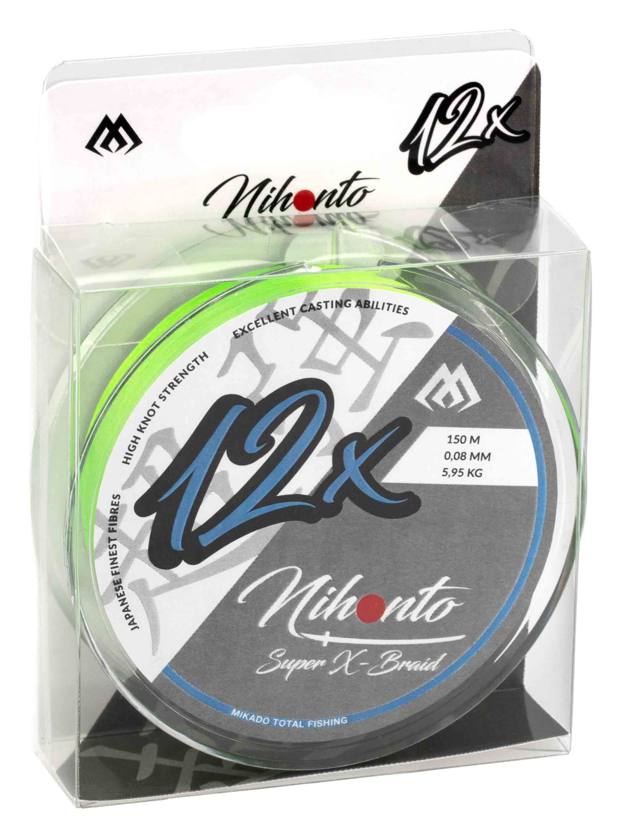 Mikado Nihonto Super X-Braid 12X Fluo 150m 0.18mm/17.40kg