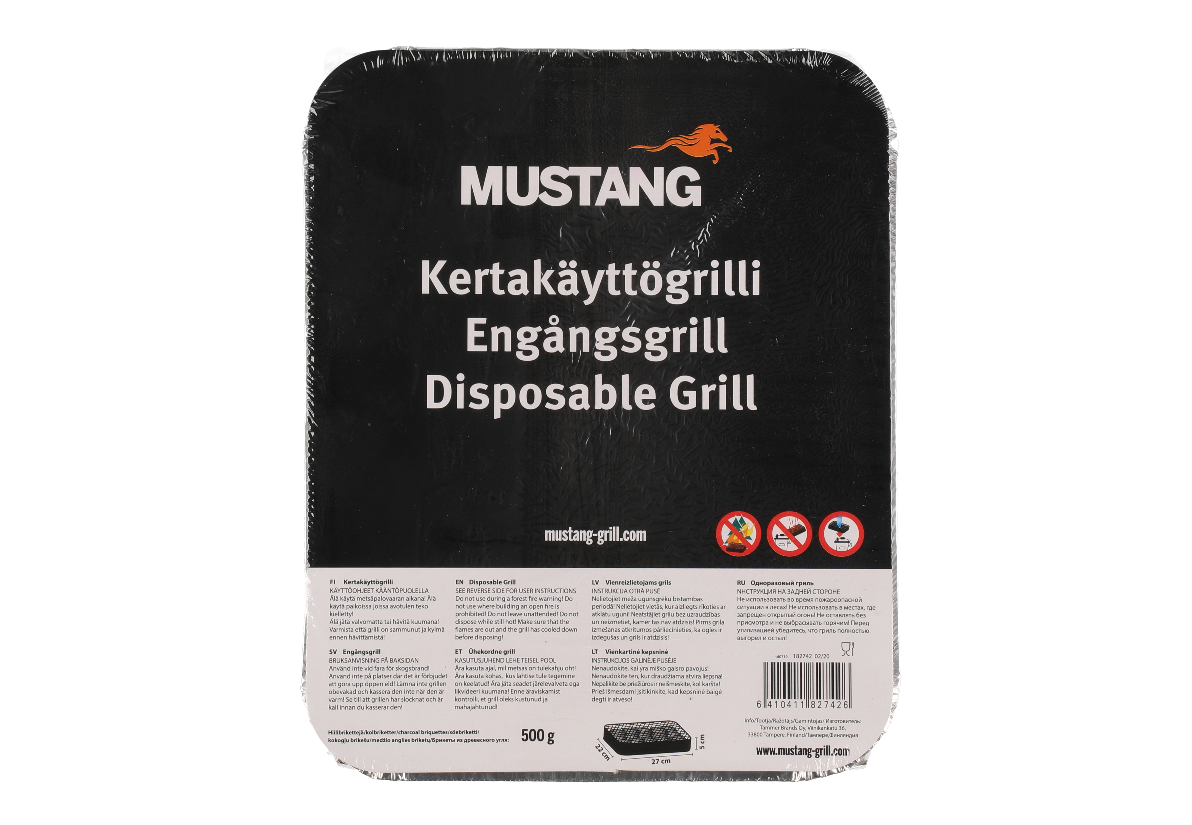 Mustang Ühekordne Disposable Grill Mustang Ühekordne Disposable Grill
