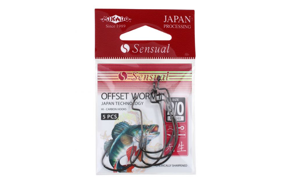 Mikado Hook Sensual Offset Worm II size 4/0 5tk