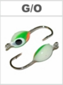 Mormishka «EPOX Drop» Nr. 1208 P with an eyelet (8mm, 0g, hook 12, colour: G/O)