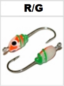 Mormishka «EPOX Whitebait» Nr. 1262 P with an eyelet (7mm, 0g, hook 12, colour: R/G)