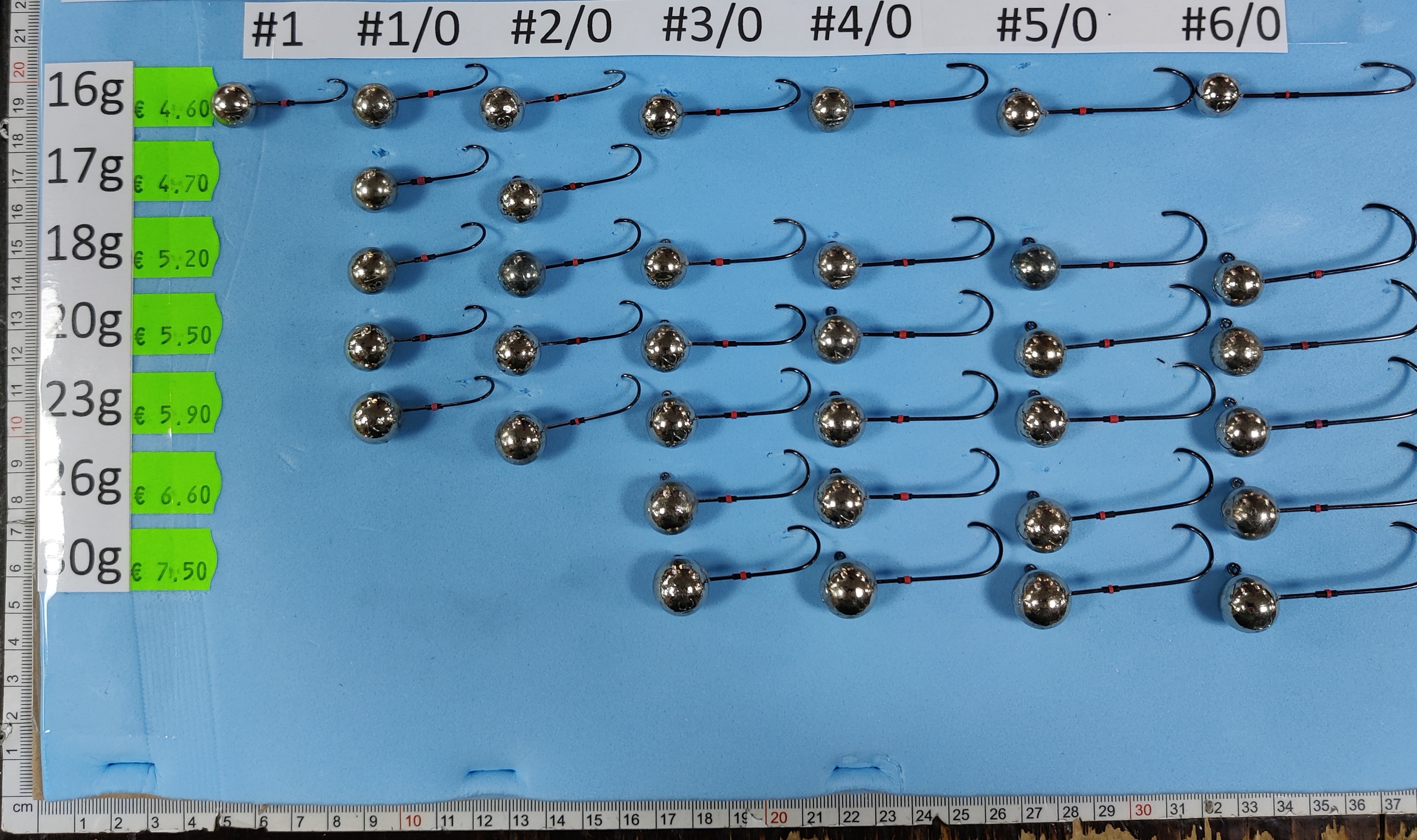 Tungsten / Wolfram Jig Head 20g Size: 4/0