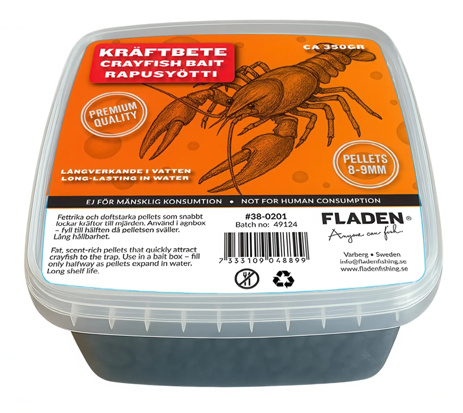 Fladen Vähisööt Crayfish Bait Pellets 8-9mm 350gr