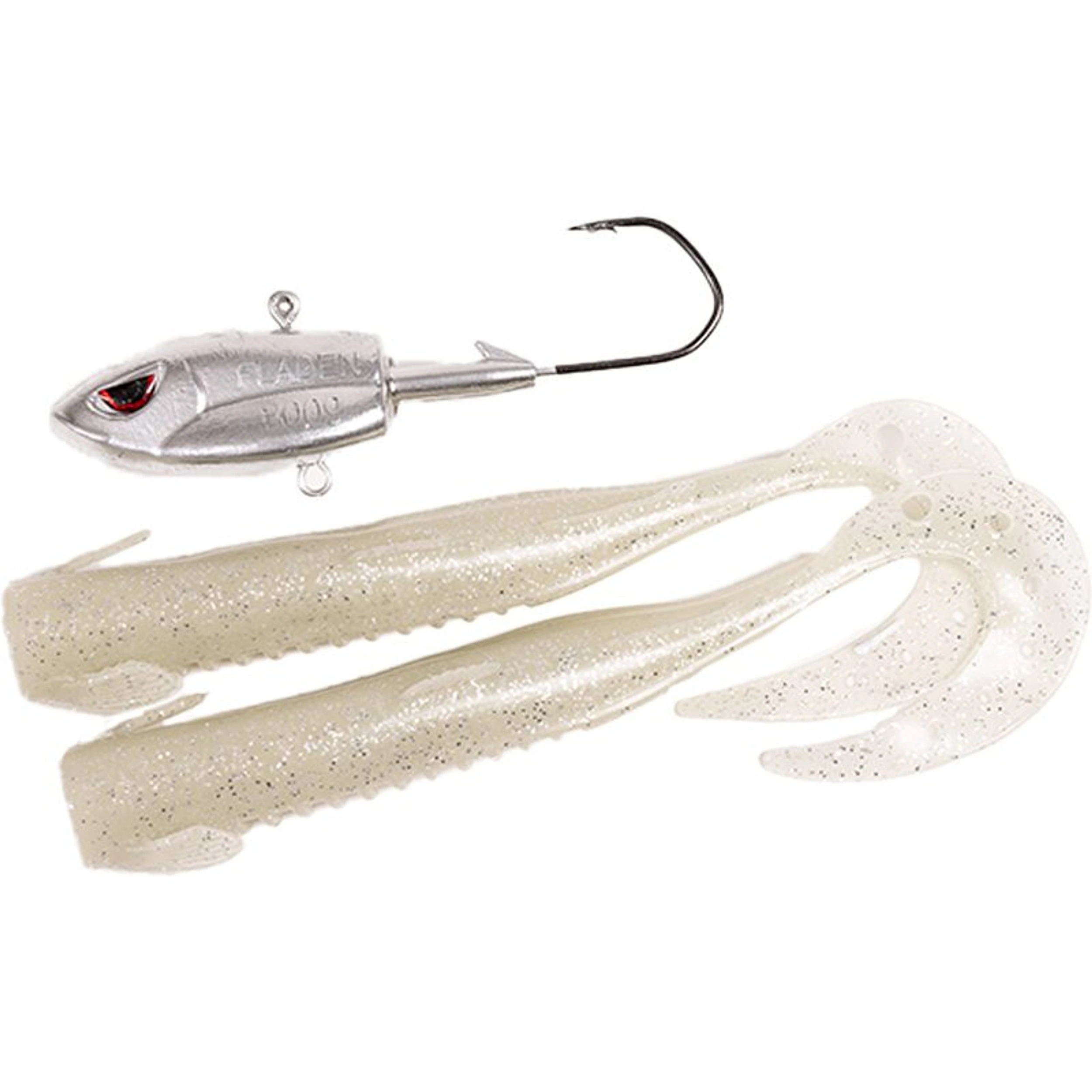 Fladen Big Single Tail With 2 Bodies 400g luminous