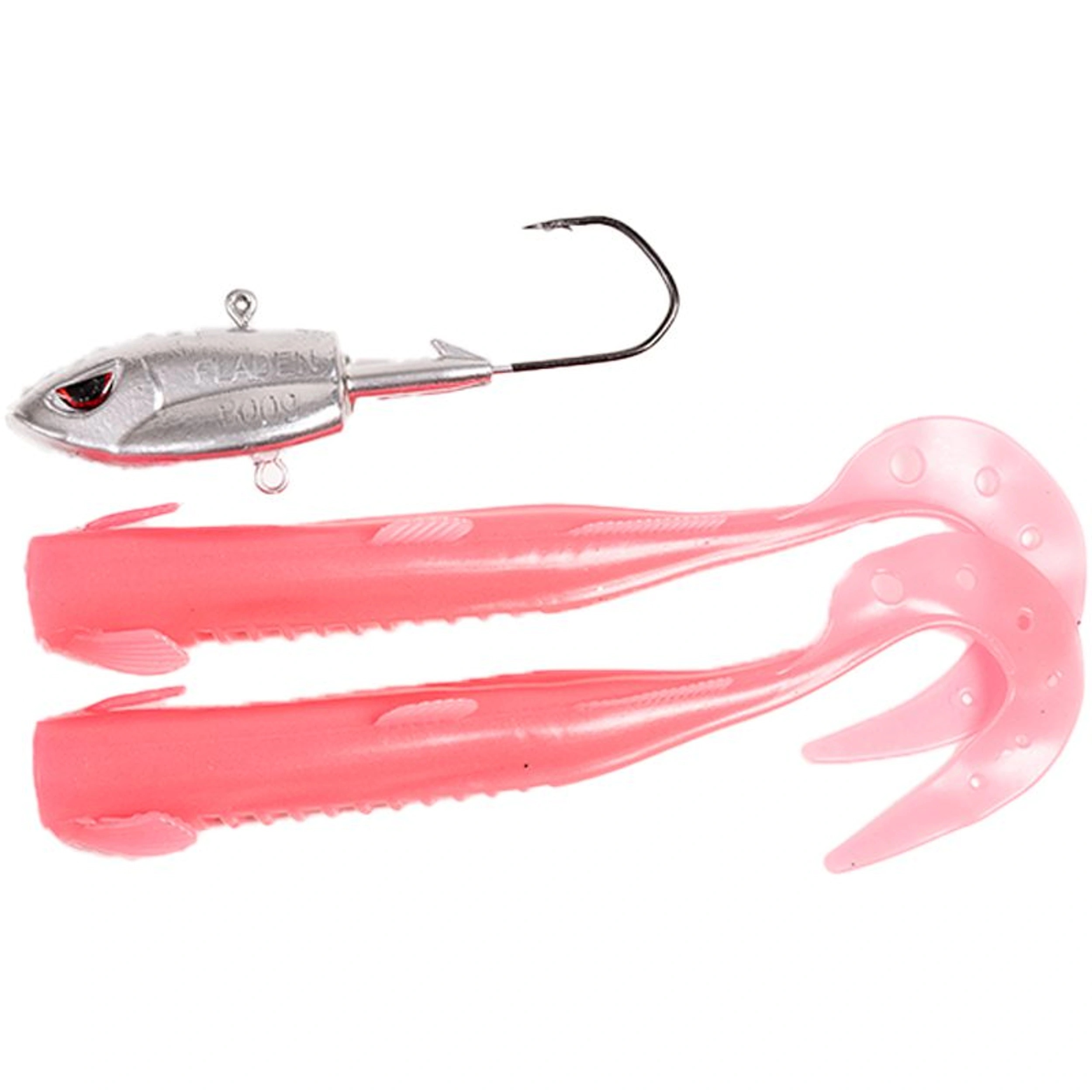 Fladen Big Single Tail With 2 Bodies 400g pink