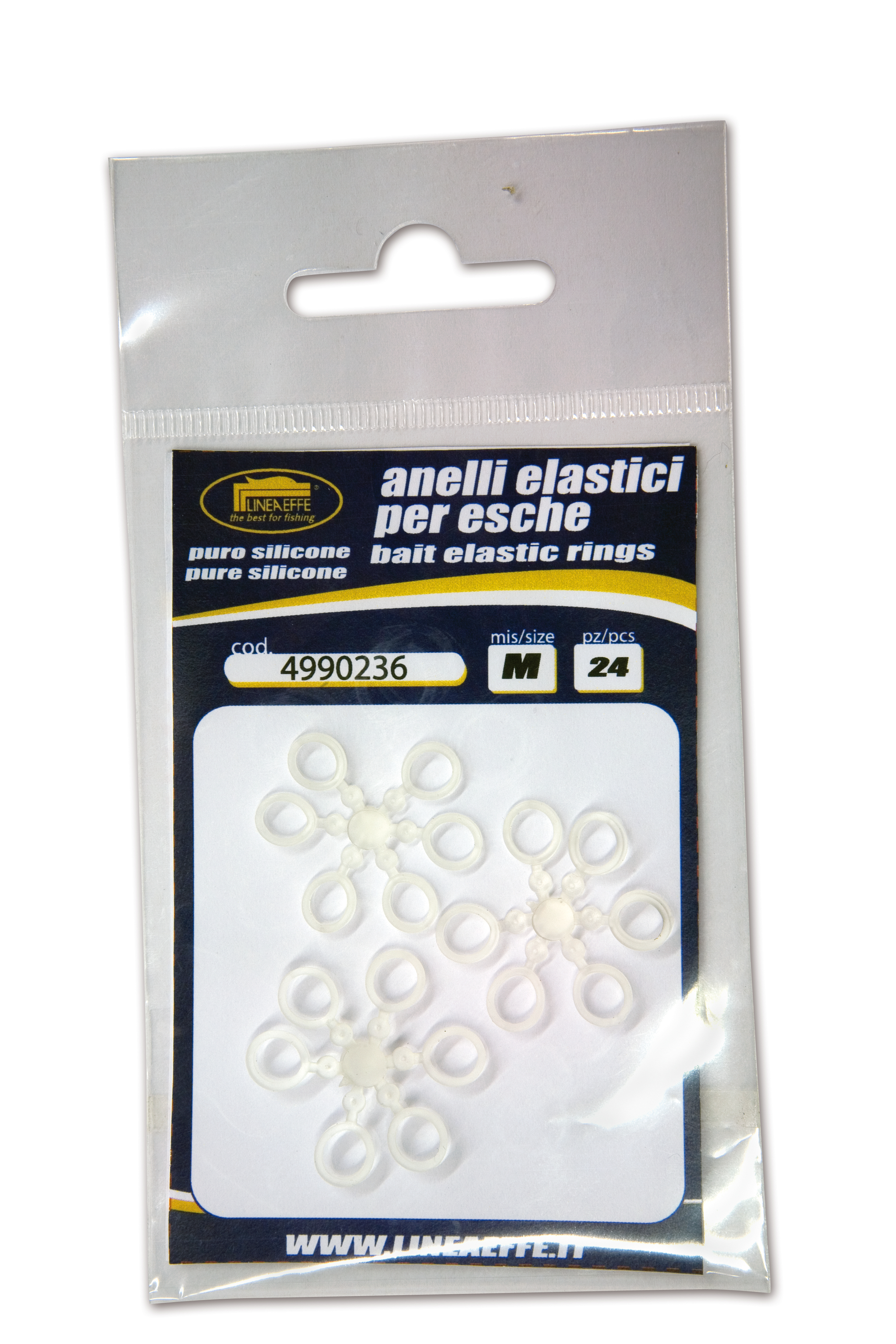 Lineaeffe Elastic Bait Rings 24pcs Size M Lineaeffe Elastic Bait Rings 24pcs Size M