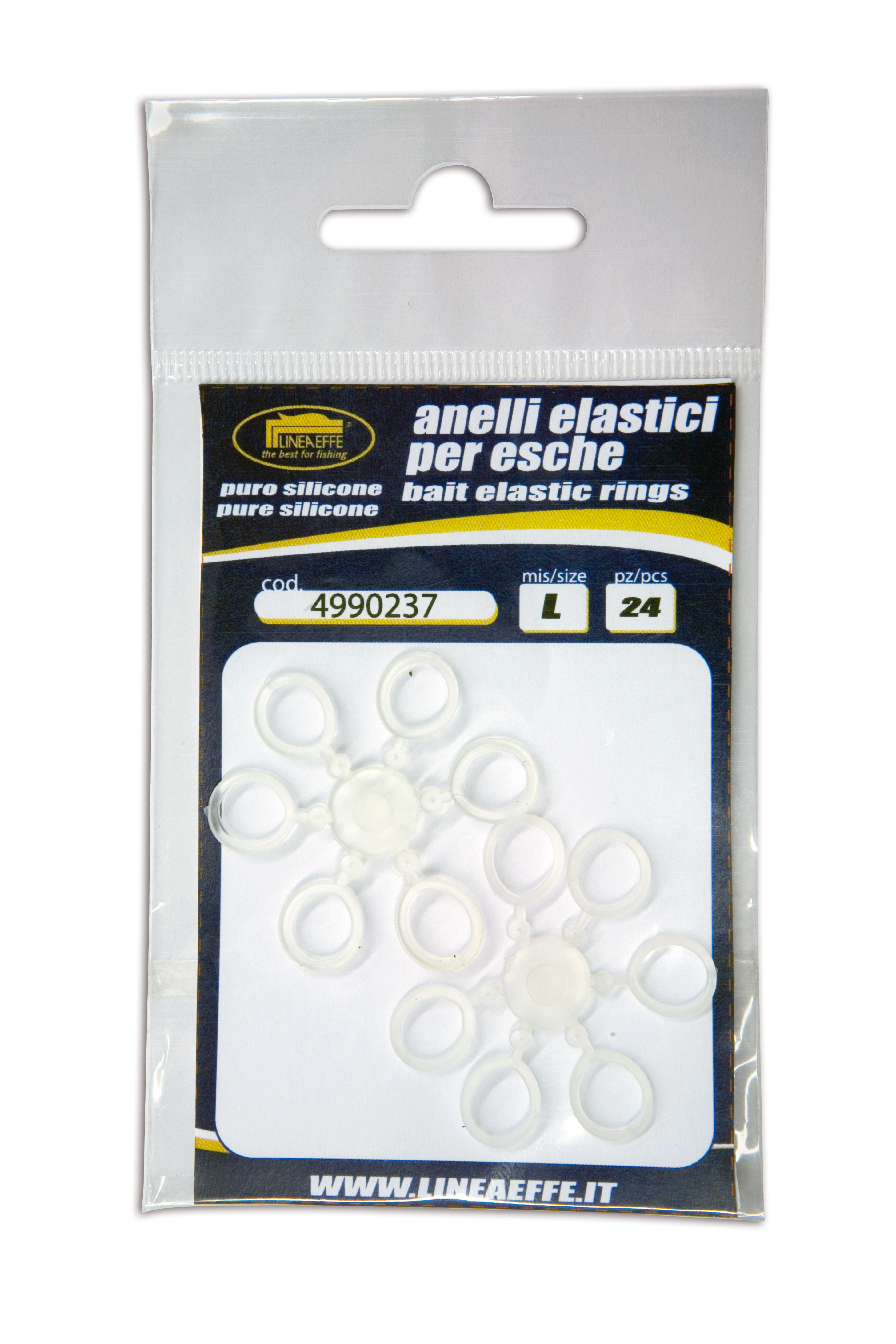 Lineaeffe Elastic Bait Rings 24pcs Size L Lineaeffe Elastic Bait Rings 24pcs Size L