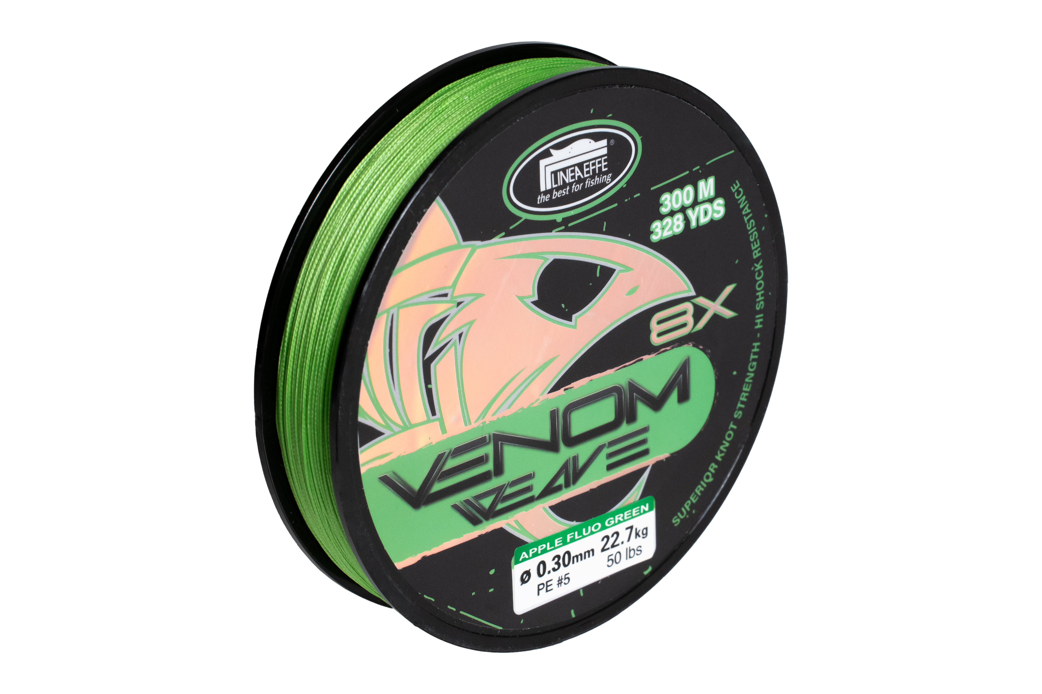 Lineaeffe Venom Weave 8x Braid Apple Fluo Green 150m 0.06mm/3.4kg Lineaeffe Venom Weave 8x Braid Apple Fluo Green 150m 0.06mm/3.4kg