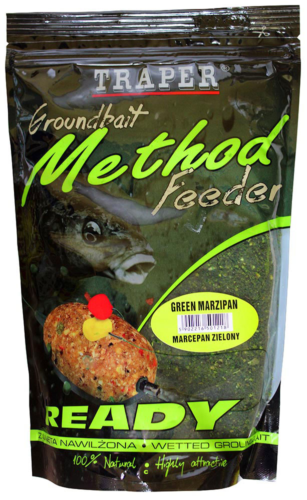 Traper Method Feeder Ready Green Marzipan 750g Traper Method Feeder Ready Green Marzipan 750g