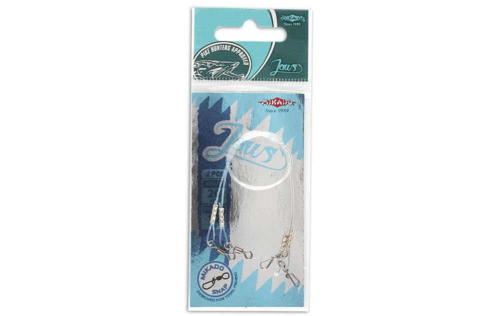 Mikado Fluorocarbon JAWS Leader ZGJ01 Light 25cm/8kg 2pcs