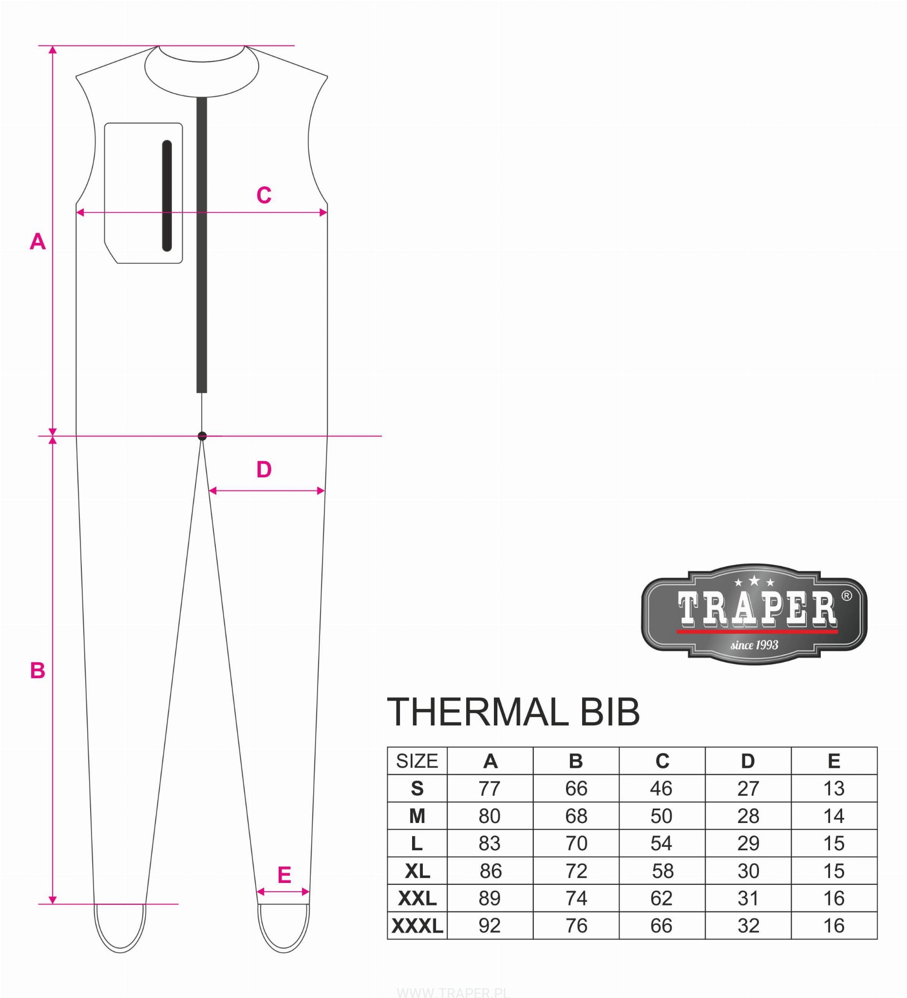 Traper Thermal Bib Overall Black 300g S