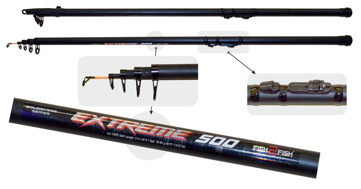 Fish2Fish EXTREME (telesc., 3,00m, fiberglass, test: 10-30g)