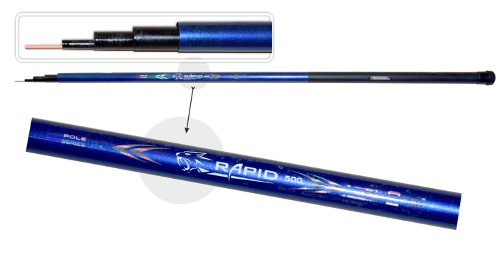 Fish2Fish Rapid Pole Blue (telesc., 3,00m, fiberglass, 140g, test: 10-40g) w/o guides