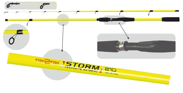 Fish2Fish STORM 2.40m (fiberglass, 190g, test: 100-200g)