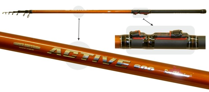 SURF MASTER «ACTIVE Bolognese TX-20» (telesc., 5,00 m, carbone, 245 g, test: 10-30 g)