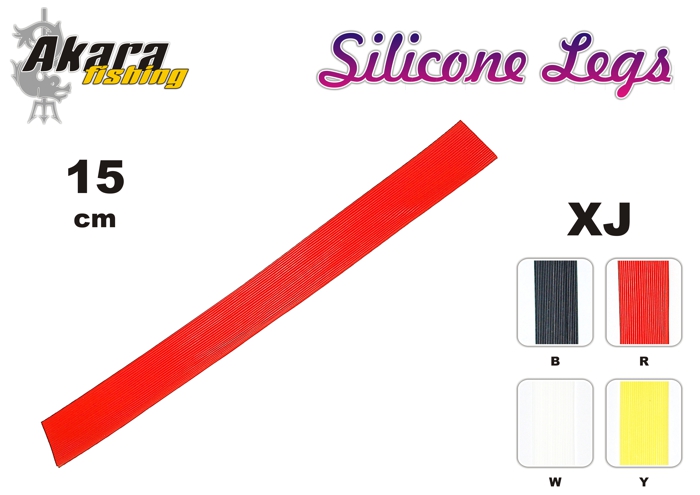 Material for tying flies AKARA Silicone Legs XJ (15 cm, color: Black)