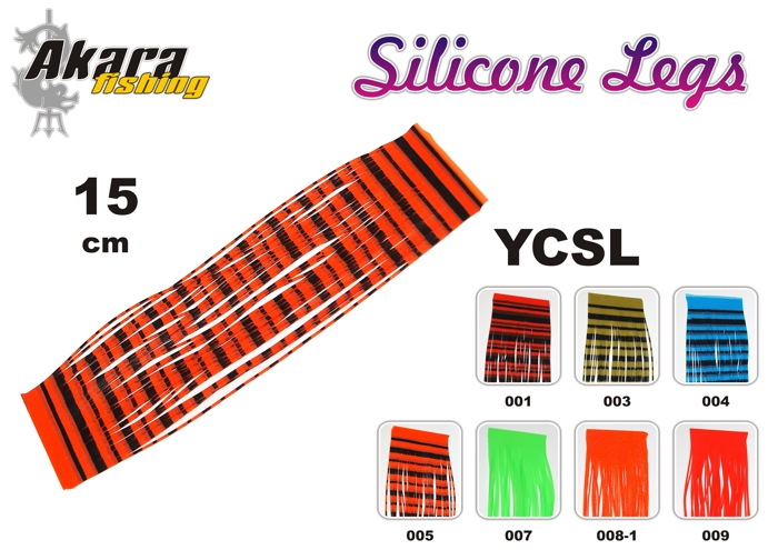 Material for tying flies AKARA Silicone Legs YCSL (15 cm, color: 003)