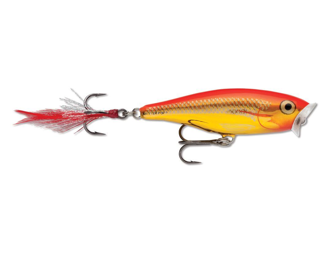 Rapala Skitter Pop Steel Gold Fluorescent Red 5cm/7g SP05 SGFR
