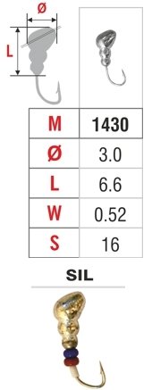 Mormishka «ANT» Nr. 14 with aperture (3 mm, 0.52 g, colour: SIL)