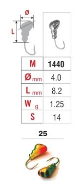 Mormishka «ANT» Nr. 14 with aperture (4 mm, 1.25 g, colour: 25