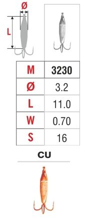 Mormishka «DICKENS (triangular)» Nr. 32 with ring (3.2 mm, 0.7 g, colour: CU