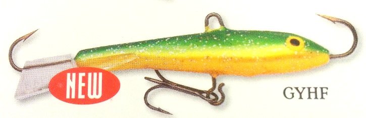 Rapala Jigging Rap 3cm/6g Green Yellow Hologram Flake