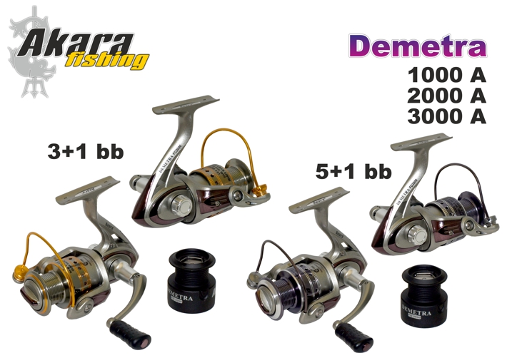 AKARA «Demetra» FD-2000A (5+1 bb, 0.25mm/100m, 5,5:1) with spare spool